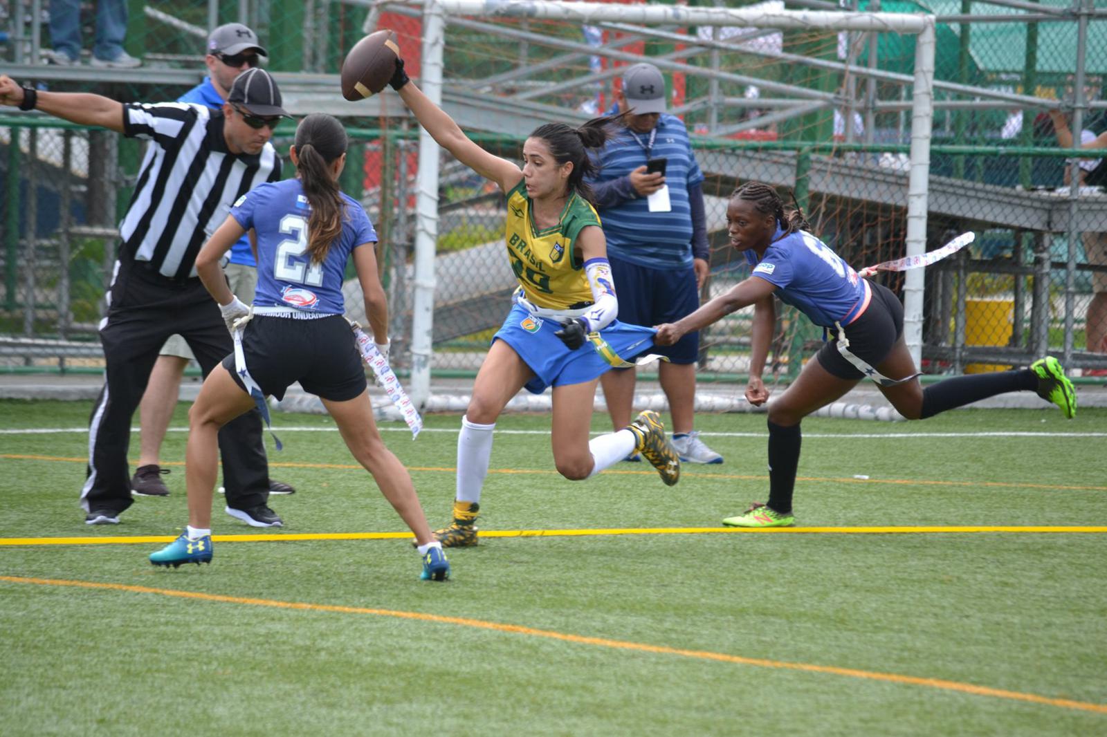 World Games flag football medallists honoured at season-opening NFL game