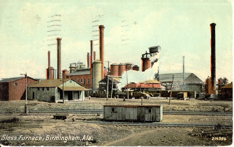 Old exterior photo of Sloss Furnaces