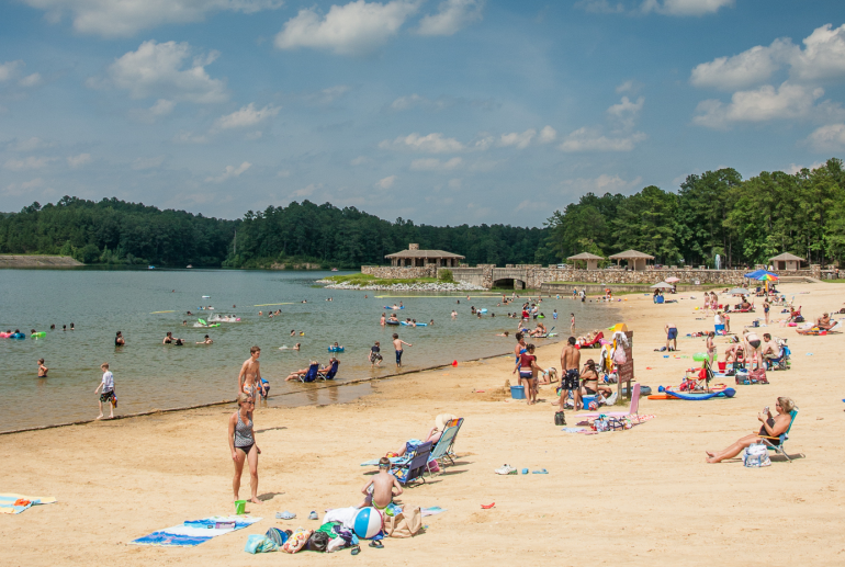 Photo of beach with people