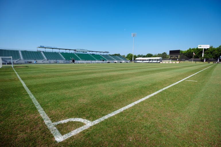 Photo of UAB soccer field and stands