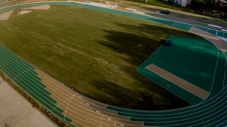 Aerial photo of UAB track