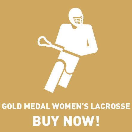 Photo advertising gold medal women's lacrosse